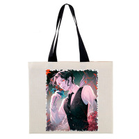 Сумка-шопер Demon Slayer: Kimetsu no Yaiba з чорними ручками 35×38,5 см (28244)