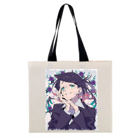 Сумка-шопер Rui з Demon Slayer: Kimetsu no Yaiba з чорними ручками метеликами 35×38,5 см (28246)
