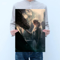 Плакат Дейенеріс Таргарієн і Дрогон - Гра престолів Game of Thrones - вид 1 мініатюра