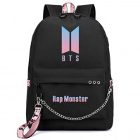 Рюкзак Rap Monster Кім Намджун БТС Чорний - BTS Black - вид 1 мініатюра