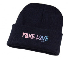 Шапка BTS з рисунком K-POP Fake Love BTS Bulletproof Boy Чорна, БТС Оригінал