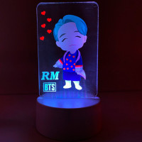 Светильник ночник Ким Намджун (Rap Monster) BTS Bangtan Boys БТС K-POP USB - вид 1 миниатюра