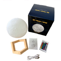 Настільный Світильник-нічник Місячне Сяйво 3D MOON LAMP 15 см (7289) - вид 3 мініатюра