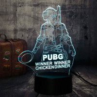 Светильник-ночник ПАБГ настольная 3D Лампа PUBG16 Цветов - вид 1 миниатюра