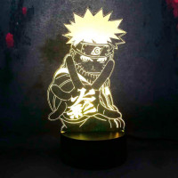 Світильник-нічник Наруто настільна 3D Лампа Naruto 16 кольорів - вид 1 мініатюра