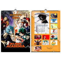 Календар Моя геройська академія 2021 А4 настінний перекидний My Hero Academia - вид 1 мініатюра