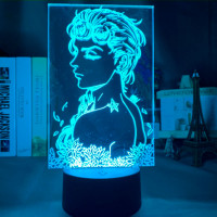 Світильник-нічник Джорно Джованна JoJo’s Bizarre Adventure настільна 3D Лампа 16 кольорів USB