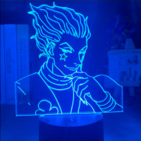 Світильник-нічник Хісока Мороу Hunter X Hunter настільна 3D Лампа 16 кольорів USB - вид 1 мініатюра