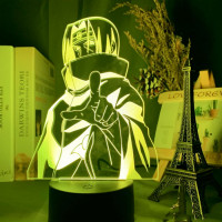 Светильник-ночник Итачи Учиха Itachi Uchiha - Naruto настольная 3D Лампа 16 Цветов USB