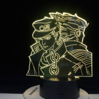 Світильник-нічник ДжоДжо 2 JoJo - JoJo's Bizarre Adventure настільна 3D Лампа 16 кольорів USB