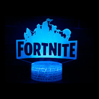 Світильник-нічник Фортнайт Fortnite настільна 3D Лампа 16 кольорів USB