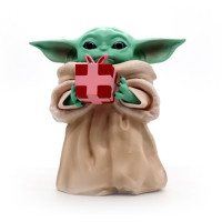Фігурка Малюк Йода з Подарунком Baby Yoda With Gift 13 см