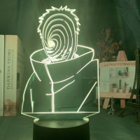 Світильник-нічник Обіто Учіха Obito Uchiha - Naruto настільна 3D Лампа 16 кольорів USB - вид 1 мініатюра