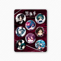 Набір значків Чорний Дворецький Black Butler 8шт (8151) - вид 1 мініатюра