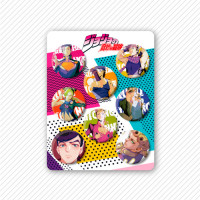 Набір значків ДжоДжо JoJo's Bizarre Adventure 8шт (8152) - вид 1 мініатюра