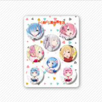 Набір значків Re: Zero. Життя з нуля в альтернативному світі 8шт (8159) - вид 1 мініатюра