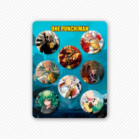 Набор значков Ванпанчмен One-Punch Man 8шт (8162) - вид 1 миниатюра