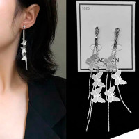Сережки Earrings КПОП KPOP сріблясті - вид 1 мініатюра