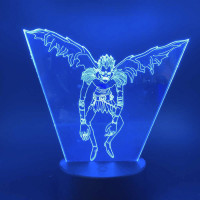 Світильник-нічник Рюк в польоті - Зошит Смерти Ryuk Death Note 3D USB 16 кольорів (8217) - вид 1 мініатюра