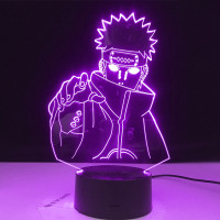 Світильник-нічник Пейн Акацукі - Naruto Pain Akatsuki 16 кольорів 3D USB (8220) - вид 1 мініатюра