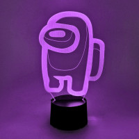 Світильник-нічник Амонг Ас стандатрний - Among Us16 кольорів 3D USB (8223)