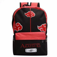 Рюкзак Акацуки с зачеркнутым значком Конохи - Naruto Akatsuki bag (8367)