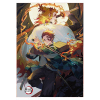 Плакат Клинок, рассекающий демонов, Танджиро, Кёджуро - Demon Slayer: Kimetsu no Yaiba (8491)