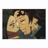 Плакат Клинок, що знищує демонів, Недзуко и Танджіро плачуть - Demon Slayer: Kimetsu no Yaiba (8525)